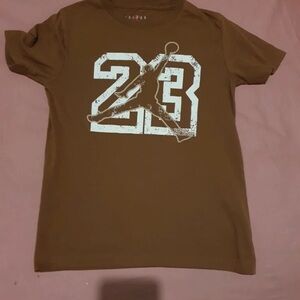 Jordan Brown Tee with White 23 Jumpman Print